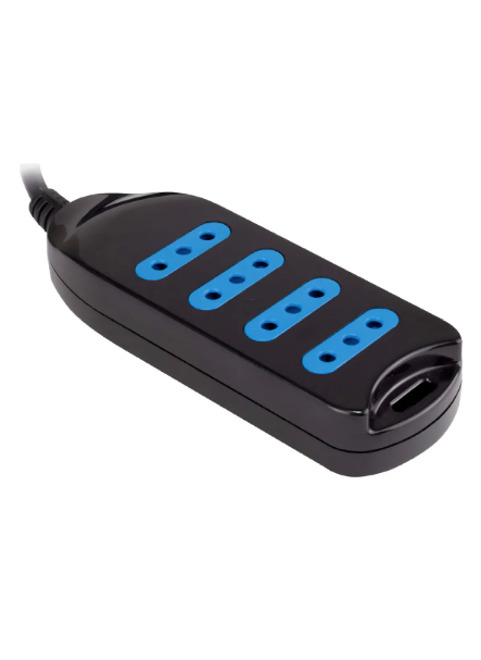 Alargador 1.5 Metros Multiple 4 Posiciones Negro Philco Alargador 1.5 Metros Multiple 4 Posiciones Negro Philco